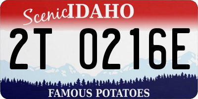 ID license plate 2T0216E