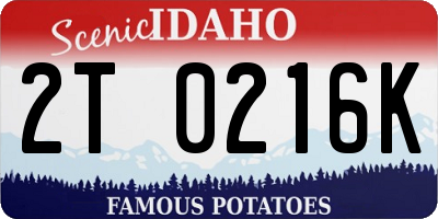 ID license plate 2T0216K