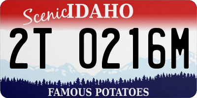 ID license plate 2T0216M