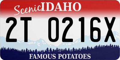 ID license plate 2T0216X