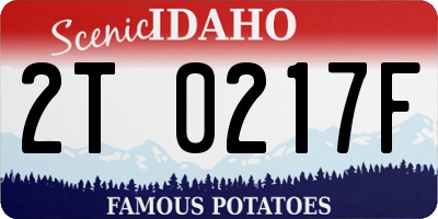 ID license plate 2T0217F
