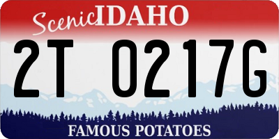 ID license plate 2T0217G