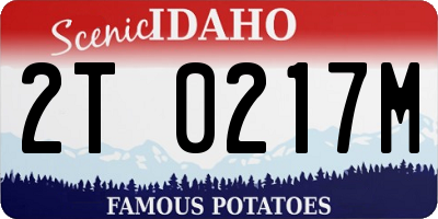 ID license plate 2T0217M