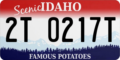 ID license plate 2T0217T