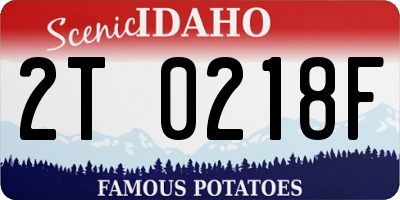 ID license plate 2T0218F