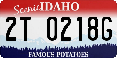 ID license plate 2T0218G