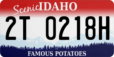 ID license plate 2T0218H