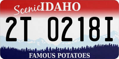 ID license plate 2T0218I