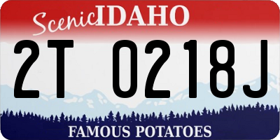 ID license plate 2T0218J