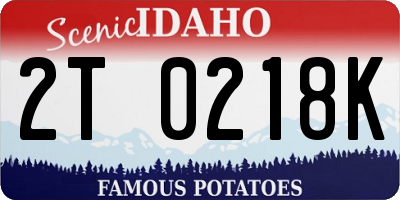 ID license plate 2T0218K