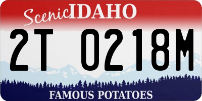 ID license plate 2T0218M