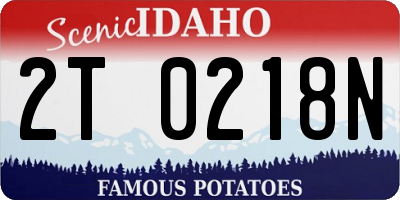ID license plate 2T0218N