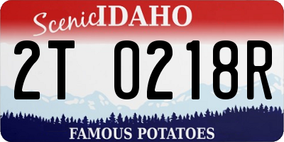 ID license plate 2T0218R