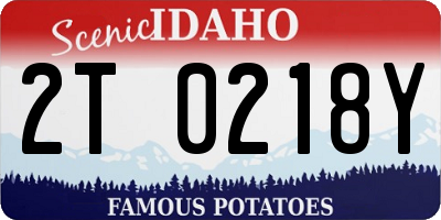 ID license plate 2T0218Y