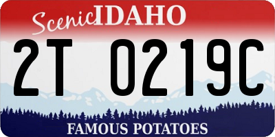 ID license plate 2T0219C