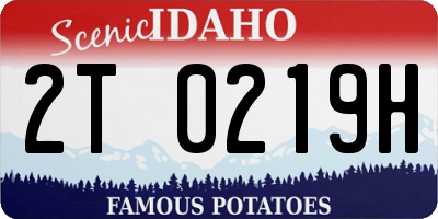 ID license plate 2T0219H