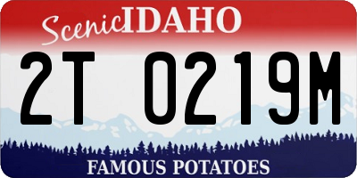 ID license plate 2T0219M