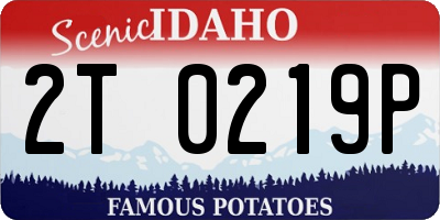 ID license plate 2T0219P