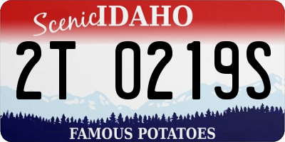 ID license plate 2T0219S