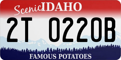 ID license plate 2T0220B