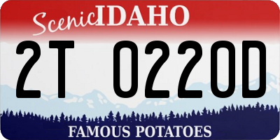 ID license plate 2T0220D