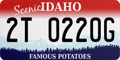 ID license plate 2T0220G