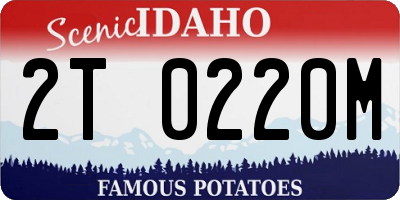 ID license plate 2T0220M