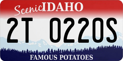 ID license plate 2T0220S