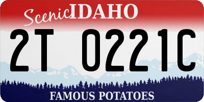 ID license plate 2T0221C