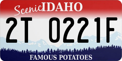 ID license plate 2T0221F