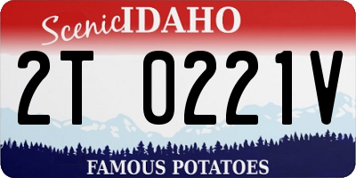 ID license plate 2T0221V