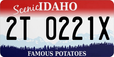 ID license plate 2T0221X