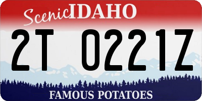 ID license plate 2T0221Z