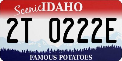 ID license plate 2T0222E