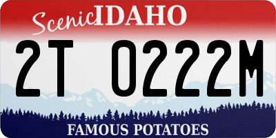 ID license plate 2T0222M