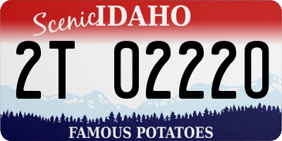 ID license plate 2T0222O