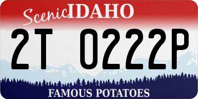 ID license plate 2T0222P