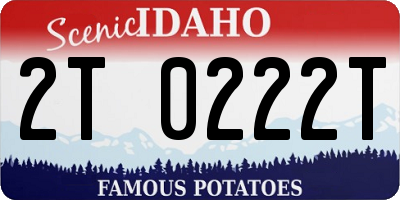 ID license plate 2T0222T
