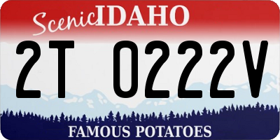 ID license plate 2T0222V