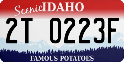 ID license plate 2T0223F