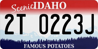 ID license plate 2T0223J