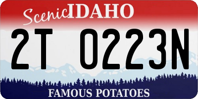 ID license plate 2T0223N