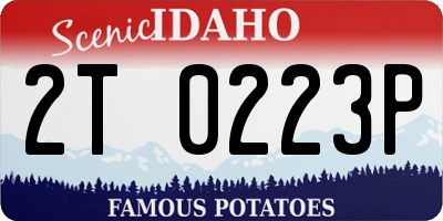 ID license plate 2T0223P