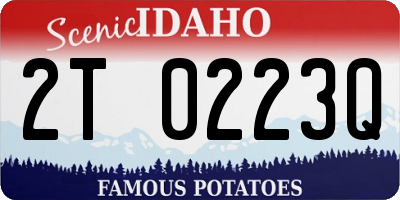 ID license plate 2T0223Q