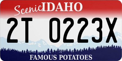 ID license plate 2T0223X