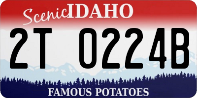 ID license plate 2T0224B