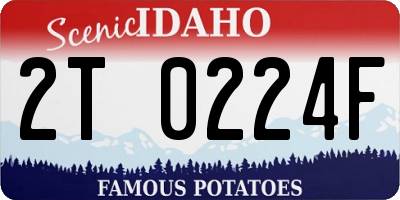 ID license plate 2T0224F