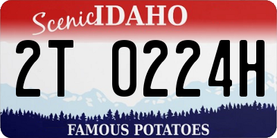 ID license plate 2T0224H
