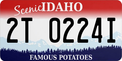 ID license plate 2T0224I