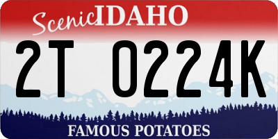 ID license plate 2T0224K
